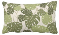 cliff hanger, decorator pillow, monstera leaf, tropical, leaves, hawaiian, aloha shirt 