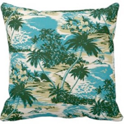 napili bay, decorator pillow, tropical, hawaiian, island, beach, palm trees, aloha shirt