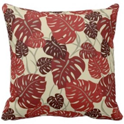 cliff hanger, decorator pillow, monstera leaf, tropical, leaves, hawaiian, aloha shirt 