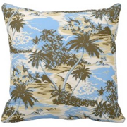 napili bay, decorator pillow, tropical, hawaiian, island, beach, palm trees, aloha shirt