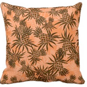 pineapple camo, decorator pillow, tropical, hawaiian, aloha shirt, pineapples