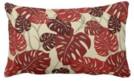 cliff hanger, decorator pillow, monstera leaf, tropical, leaves, hawaiian, aloha shirt 