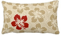 decorative pillows, island hibiscus, floral, pinstriping, flowers, Hawaiian, Hawaii, tropical