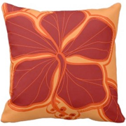 decorator pillow, Kailua hibiscus, floral, flowers, Hawaiian, Hawaii, tropical