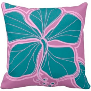 decorator pillow, Kailua hibiscus, floral, flowers, Hawaiian, Hawaii, tropical