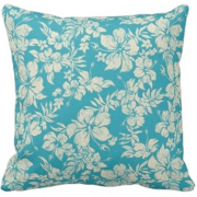 decorator pillows, hibiscus pareau, floral, Hawaii, Hawaiian