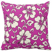 decorator pillows, malia hibiscus, floral, Hawaii, Hawaiian, cabana stripe, pareau