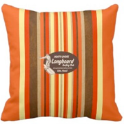 decorator pillows, pipeline, surfboard, surfers, surfing, Hawaii, Hawaiian, stripes, koa wood, beech wood